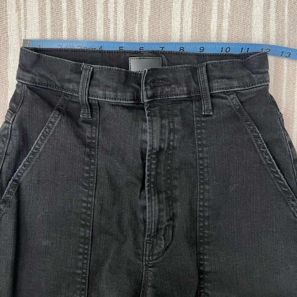 MOTHER The Carpenter Roller High Rise Utility Jogger Black Jeans size 24 - Picture 10 of 15